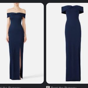 N/Nicholas navy knot front gown